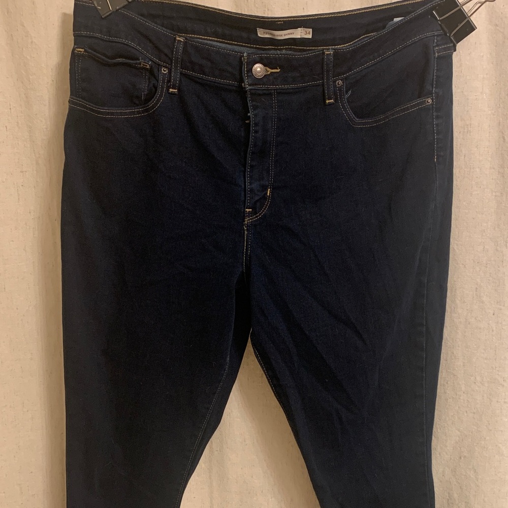 Levi's Dark Wash 721 High Rise Skinny Jeans Size 34